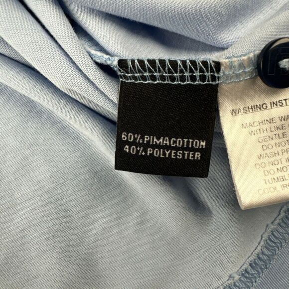 Flaw* TRAVIS MATHEW Men's XL Blue Pocket Short‎ Sleeve Polo Solid Golf Shirt - Picture 10 of 11